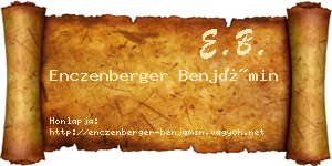 Enczenberger Benjámin névjegykártya