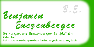benjamin enczenberger business card